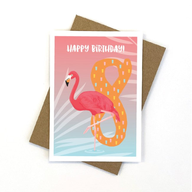 Florence The Flamingo | Birthday Card