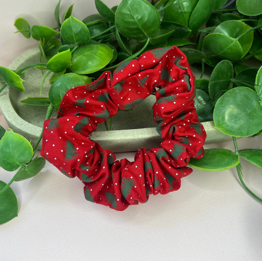 Polka Dot Tree | Christmas Scrunchie
