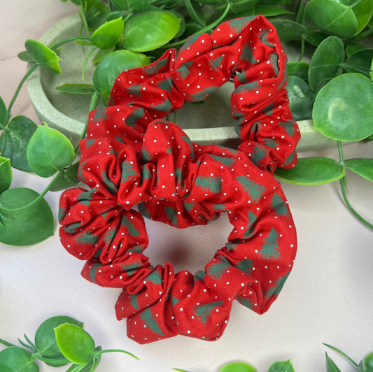 Polka Dot Tree | Christmas Scrunchie