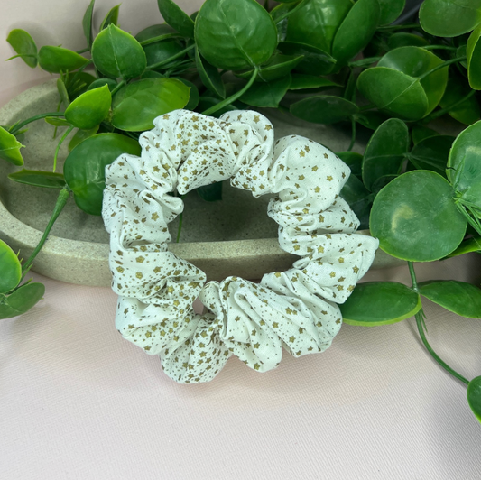 Gold Stars | Christmas Scrunchie