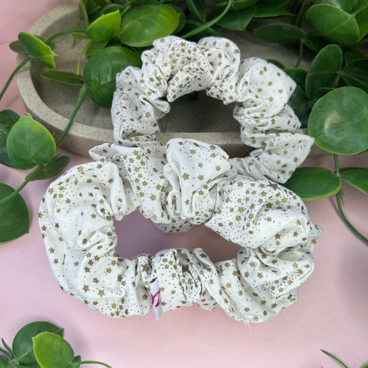 Gold Stars | Christmas Scrunchie