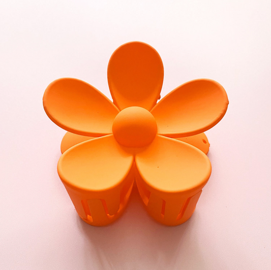Orange | Large Daisy Hair Clip