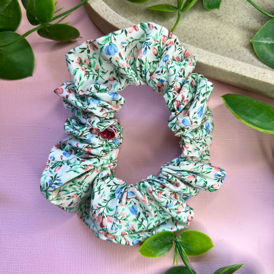 Soft Flower | Floral Scrunchie