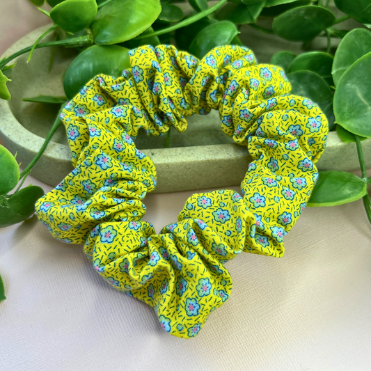 Yellow Flower | Floral Scrunchie