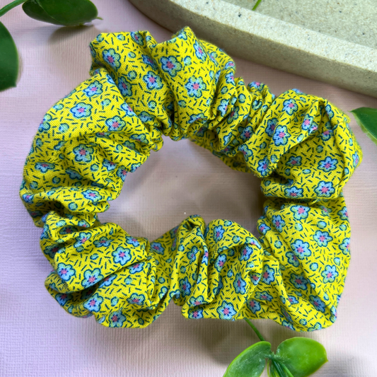 Yellow Flower | Floral Scrunchie