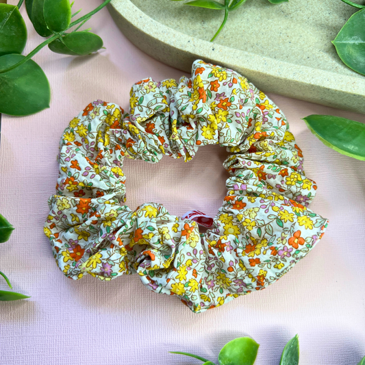 Orange Flower | Floral Scrunchie