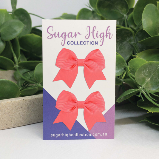 Coral | Mini Sailor Bows