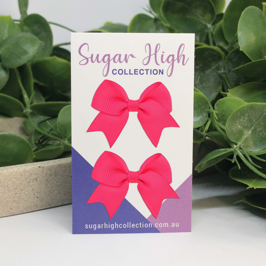 Hot Pink | Mini Sailor Bows