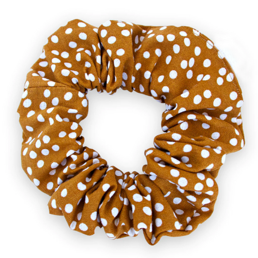 Mustard | Polka Dot Scrunchie