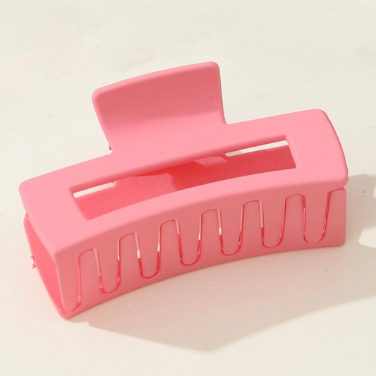 Flamingo Pink | Rectangle Claw Clip