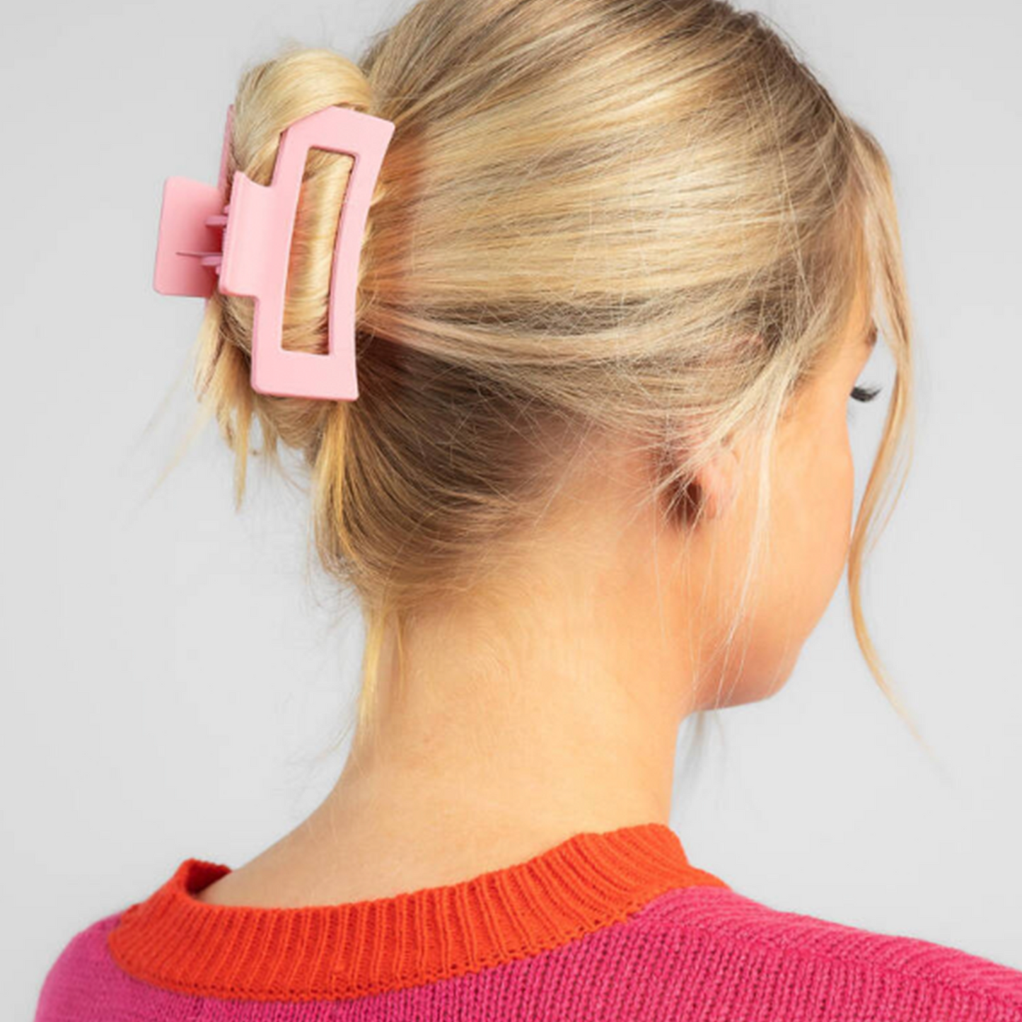 Flamingo Pink | Rectangle Claw Clip