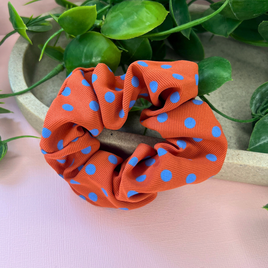 Burnt Orange | Polka Dot Scrunchie
