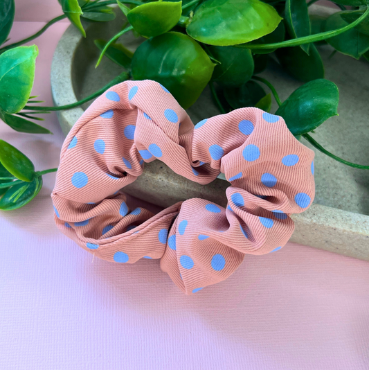 Apricot | Polka Dot Scrunchie