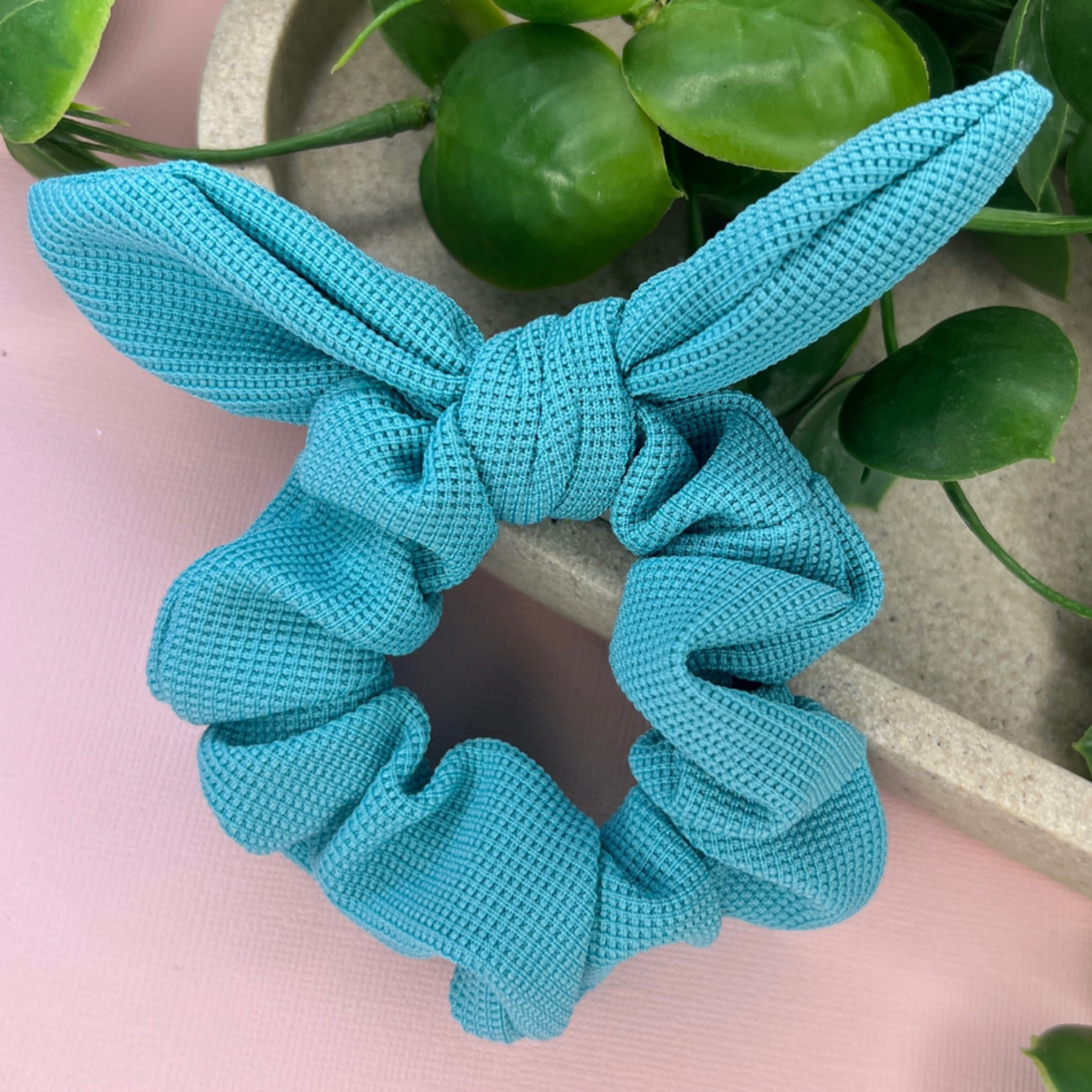 Teal | Bow Scrunchie