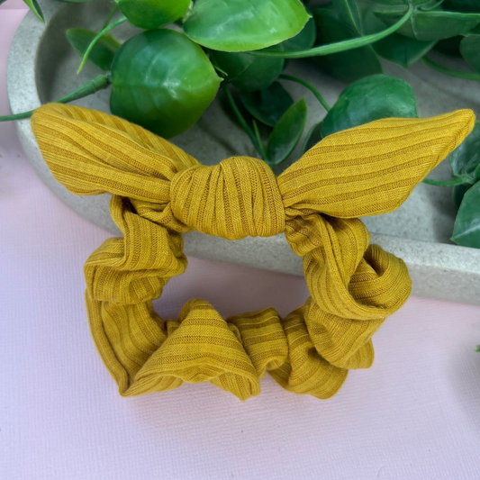Mustard | Bow Scrunchie