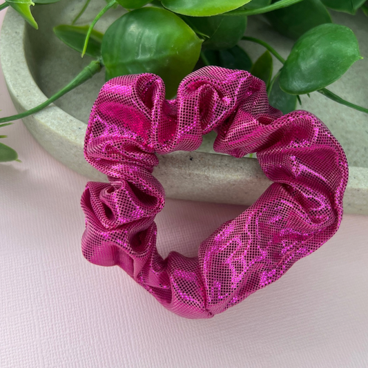 Hot Pink Shimmer | Mermaid Scrunchie