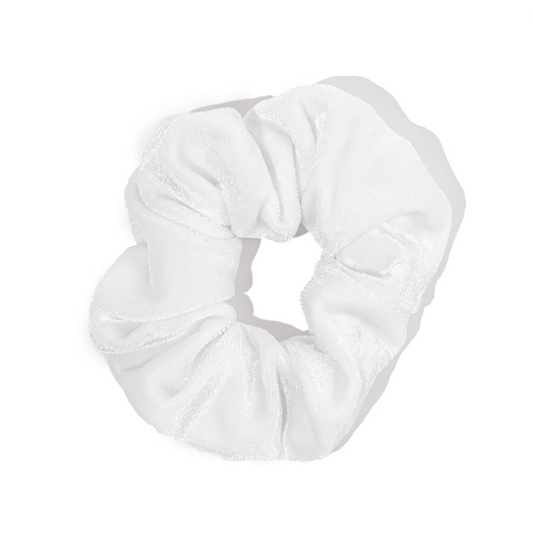 White | Velvet Scrunchie