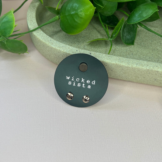 Smiley Face | Rose Gold Studs