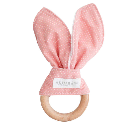 Pink White Spot | Bailey Bunny Teether