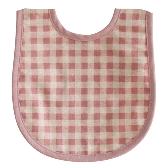 Rose Check | Linen Bib