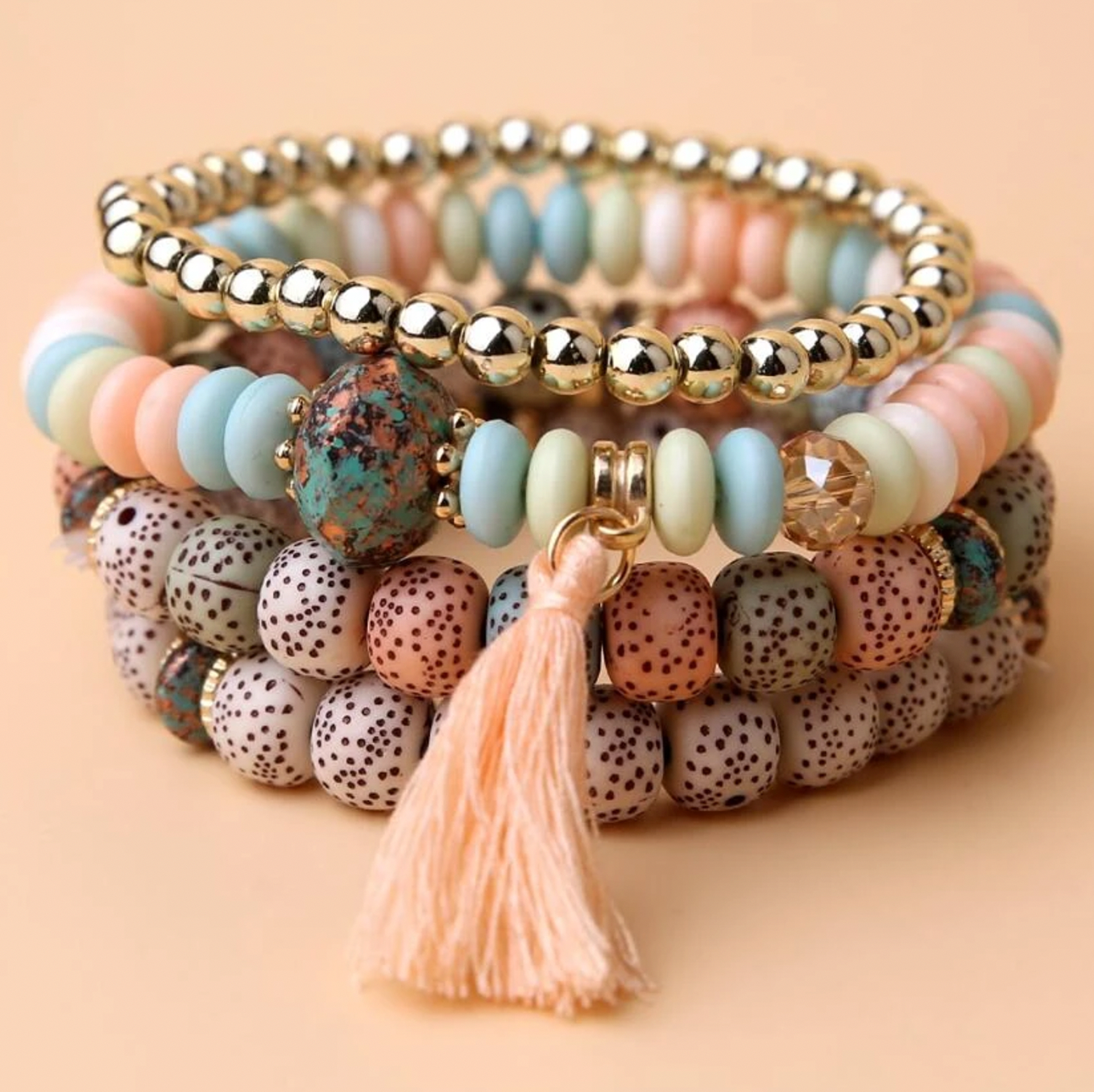 Multi Colour | Charm Beaded Bracelet