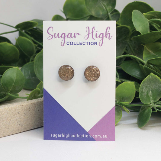 Champagne Papi | Wooden Stud Earrings