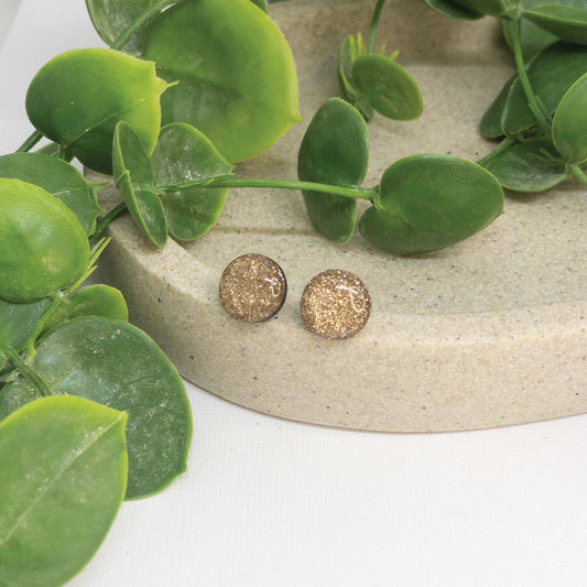 Champagne Papi | Wooden Stud Earrings