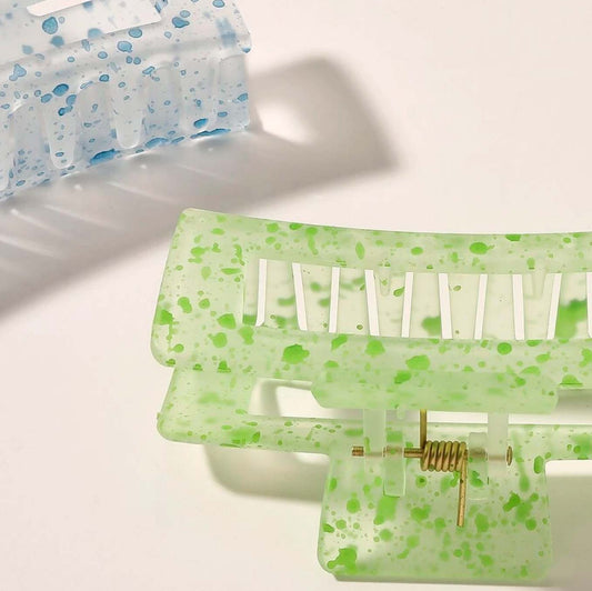 Green | Frosted Claw Clip
