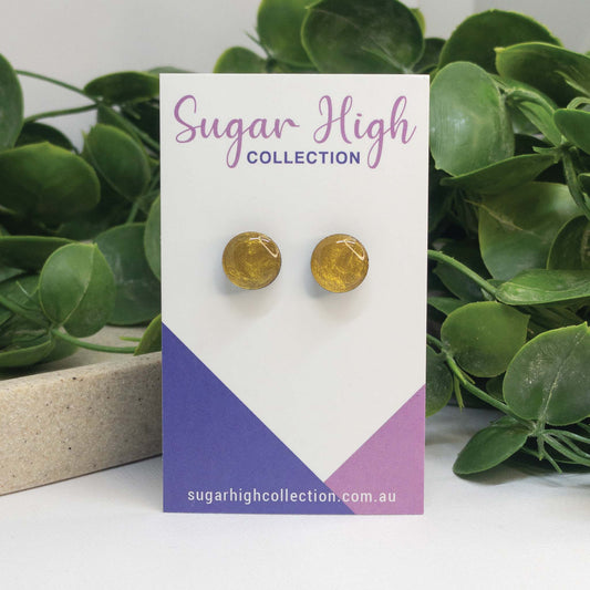 Honey Gold | Wooden Stud Earrings