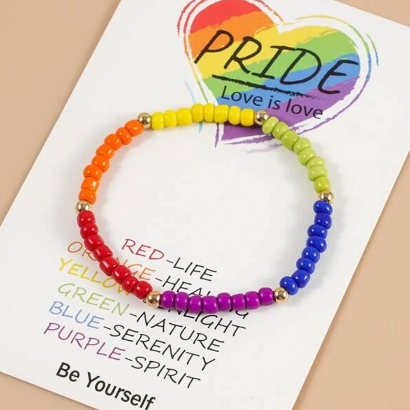Rainbow Love is Love | Beaded Bracelet