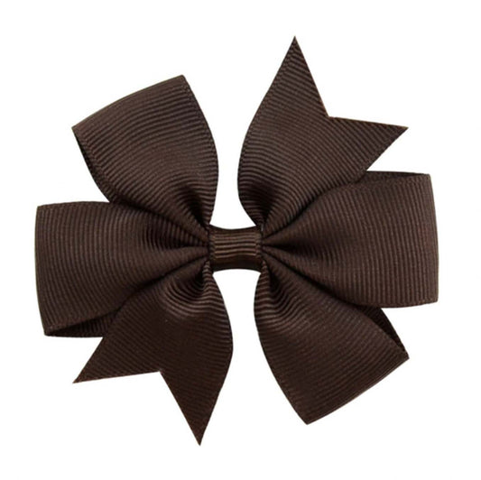 Brown | Pinwheel Hair Bow