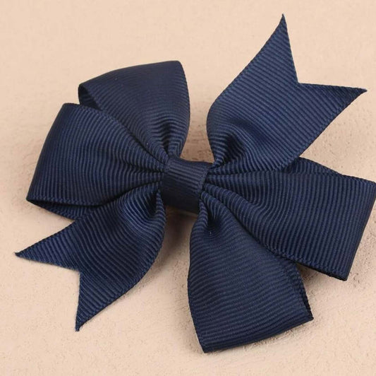 Navy | Pinwheel Hair Bow