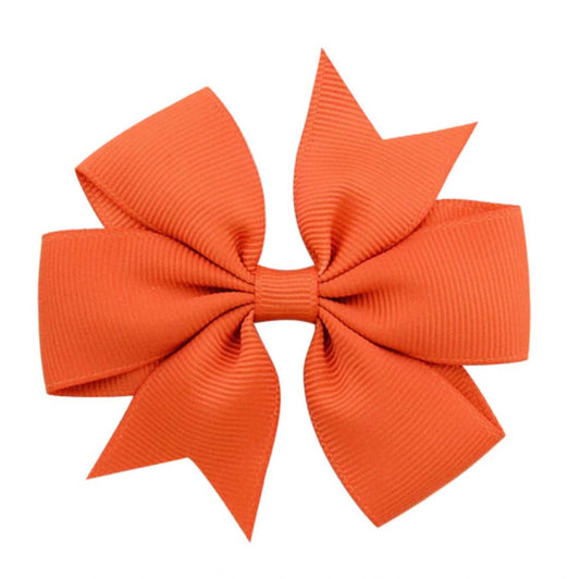 Orange | Pinwheel Hair Bow