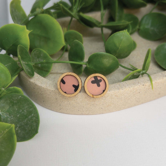 Criss Cross | Wooden Statement Stud Earrings