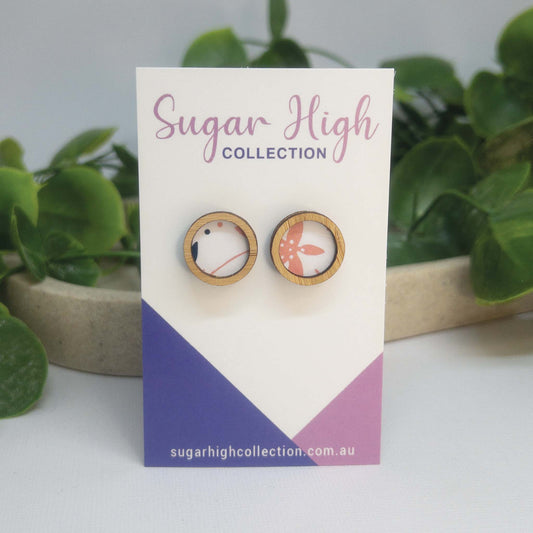 Blooms | Wooden Statement Stud Earrings