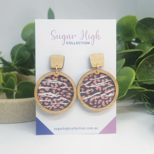 Wild & Free | Wooden Statement Drop Earrings