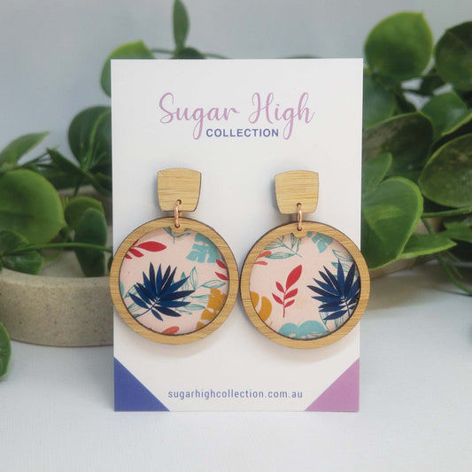 Floating Fern | Wooden Statement Drop Earrings