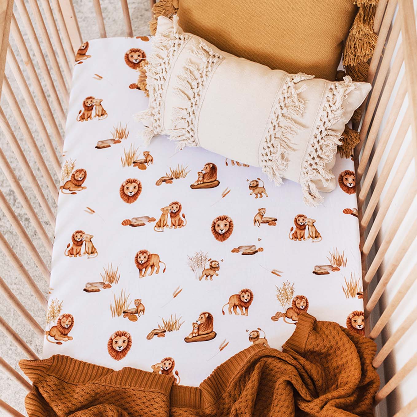 Lion | Fitted Cot Sheets