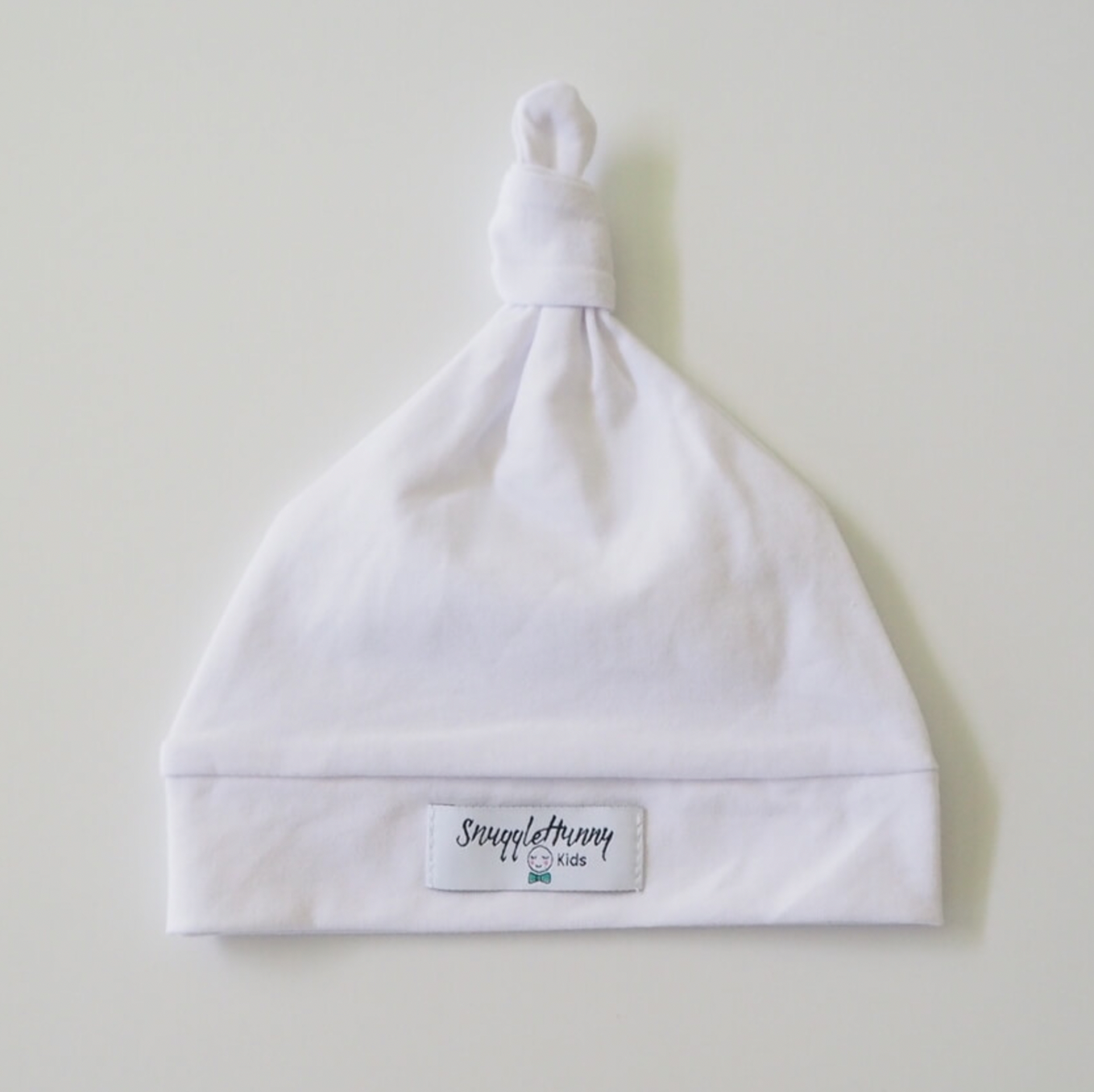White | Knotted Baby Beanie