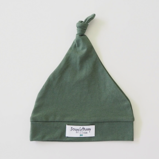 Olive | Knotted Baby Beanie