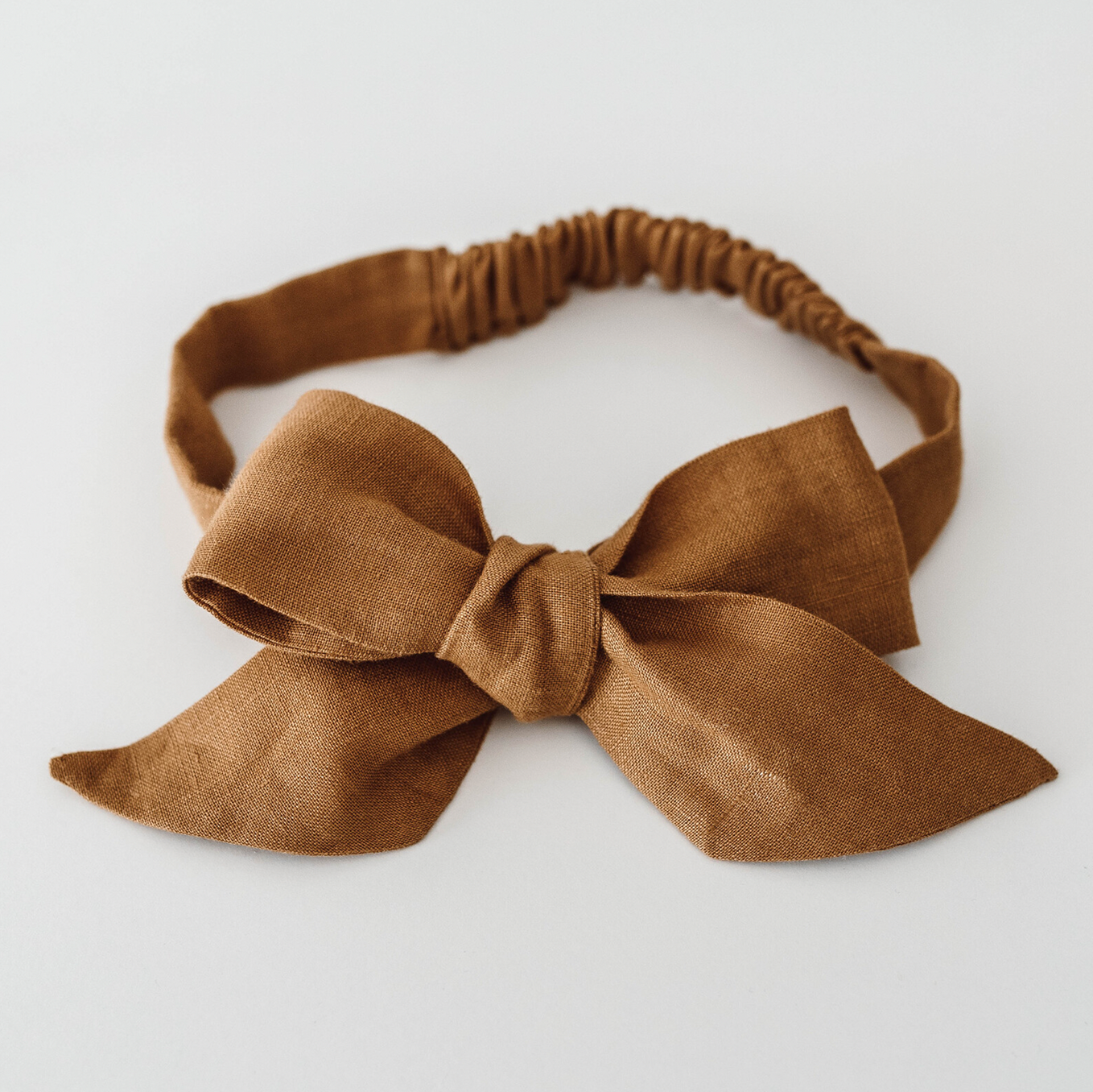Mustard | Linen Bow Headband Wrap
