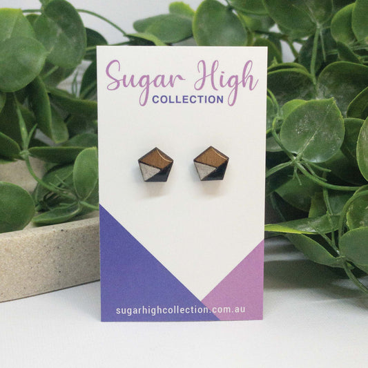 Vintage Chic | Wooden Stud Earrings