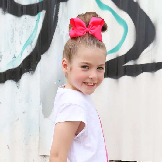 Hot Pink | Zali Girl Hair Bow - Large