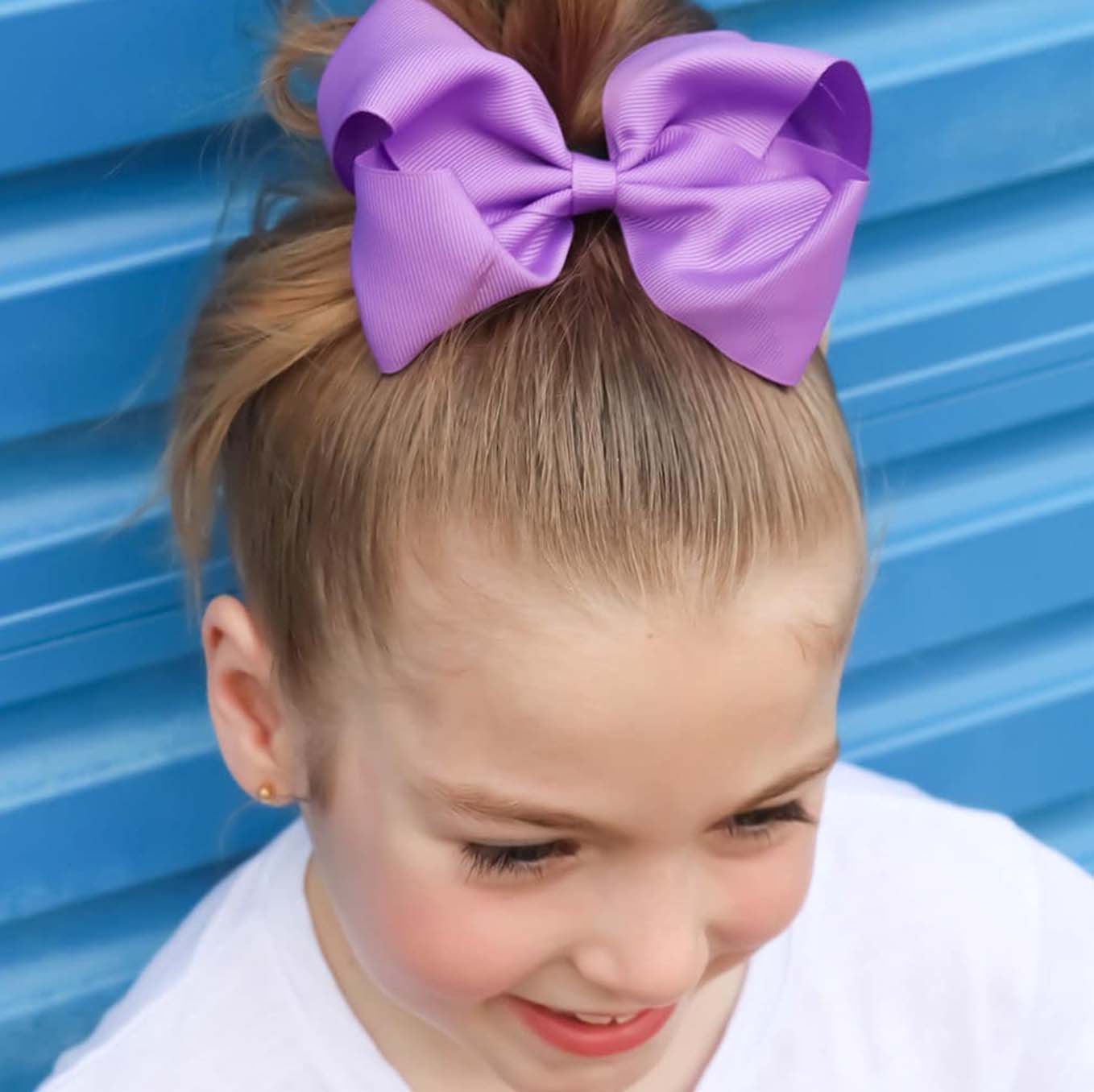 Purple | Zali Girl Hair Bow - Large