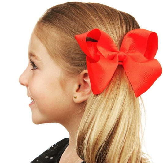 Red | Zali Girl Hair Bow - Large