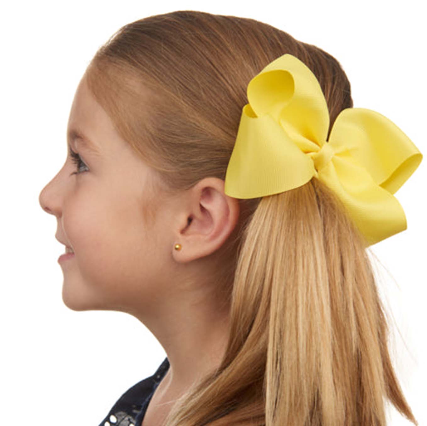 Yellow | Zali Girl Hair Bow - Large