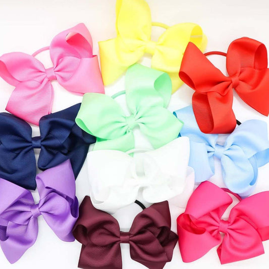 Navy | Zali Girl Hair Bow - Large