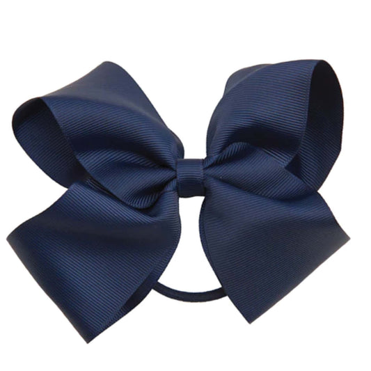 Navy | Zali Girl Hair Bow - Large